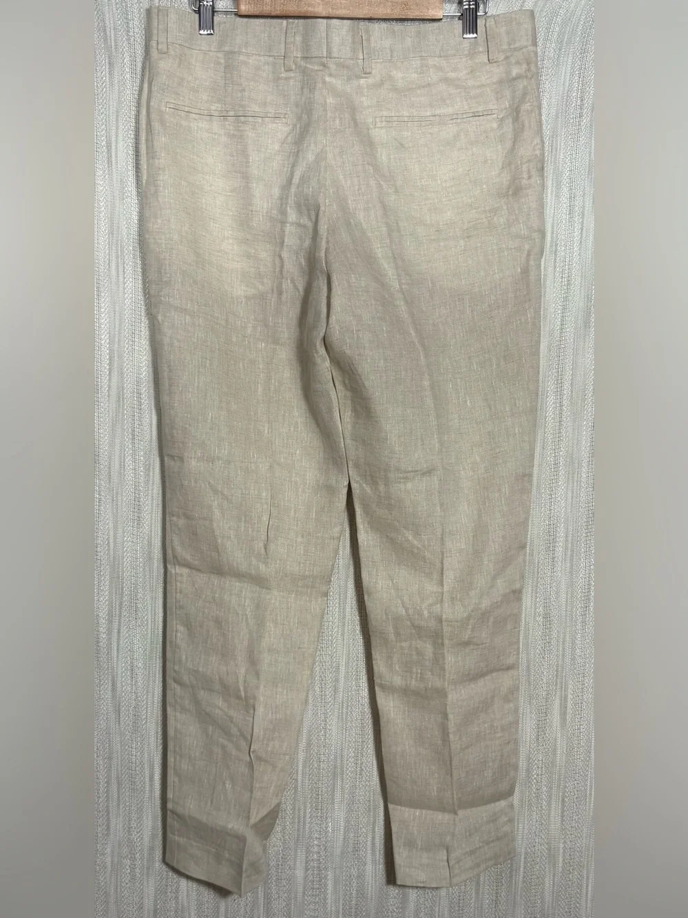 H&M Light Tan Linen-Blend Chinos size 34R